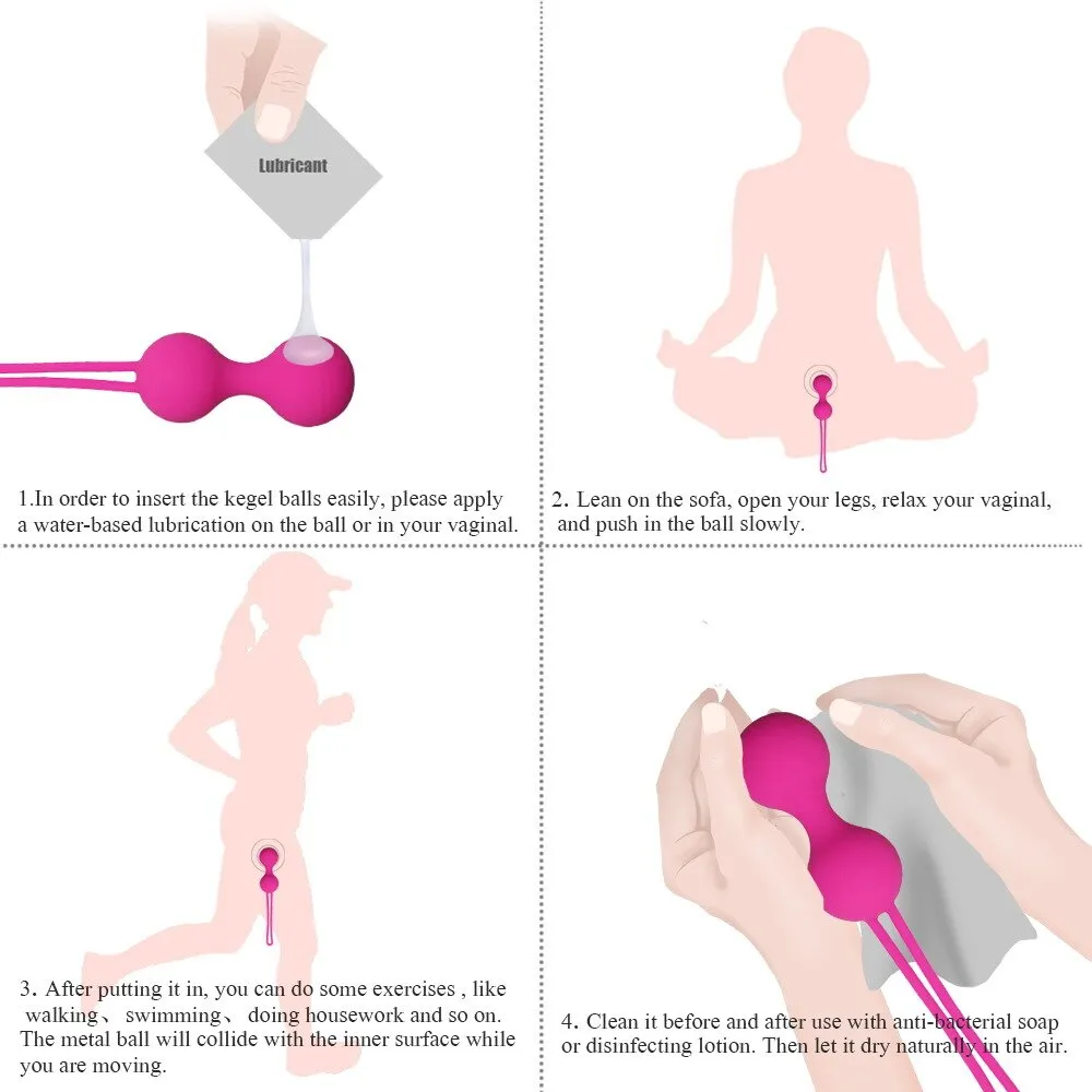 Smart Kegel Ball Safe Silicone Vaginal Chinese Balls For Woman Ben Wa Ball Geisha Balls Sex Toys Pussy Tighten Exercise Machine