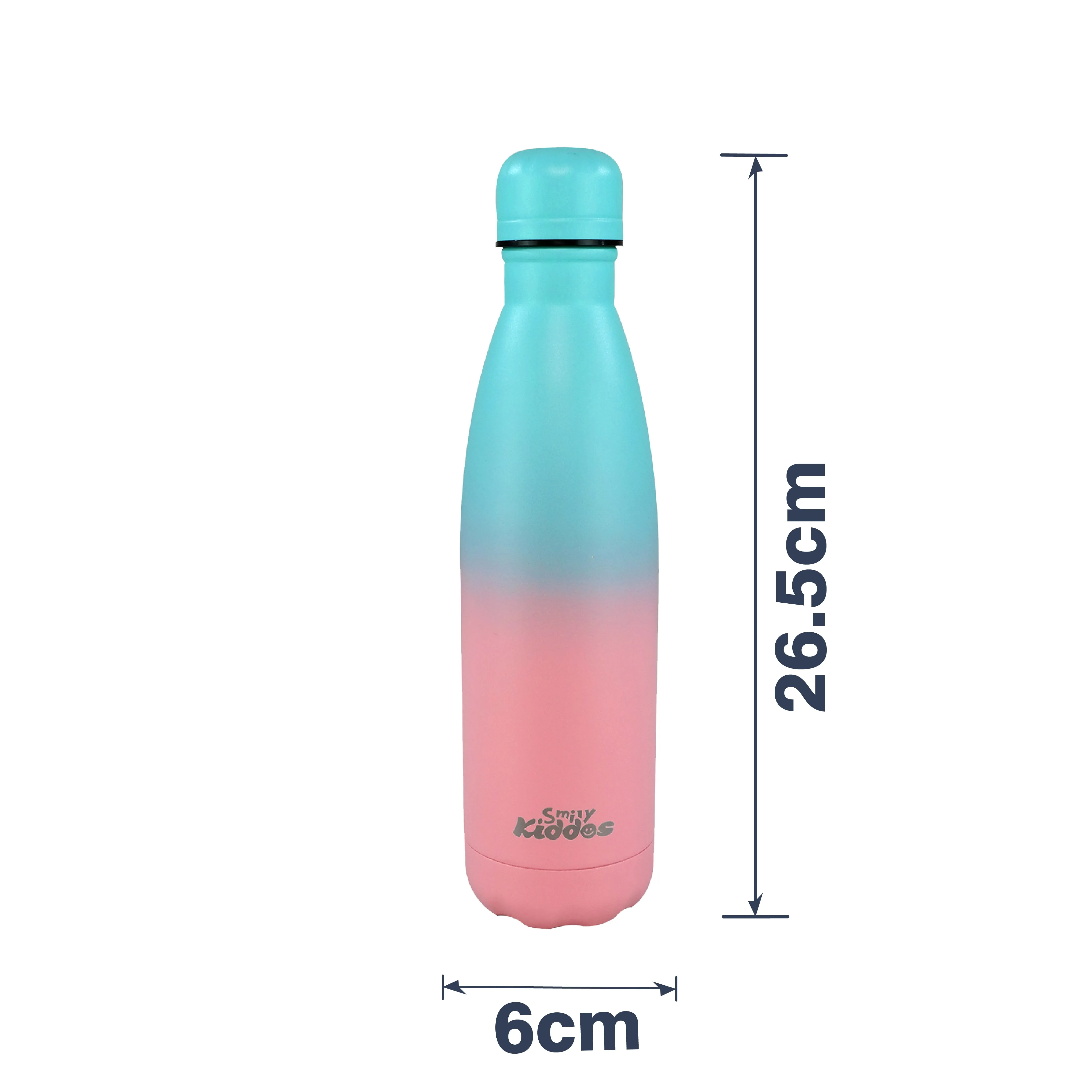 Smily Kiddos 500 ML  Stainless Steel Water Bottle  - Matte Teal Pink