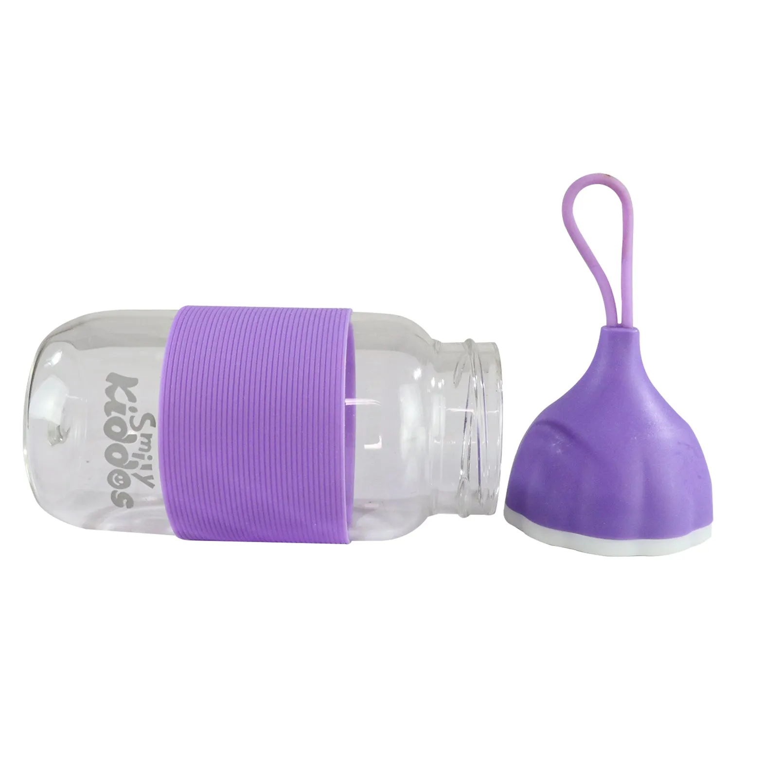 Smily Kiddos Glass bottles for Kids Purple