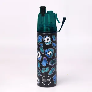 SWEN Insulated Stainless Steel Black And Dark Green Color Mist Bottle- 500 ml