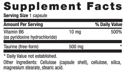 TAURINE 500 MG, 100 VCAPS 