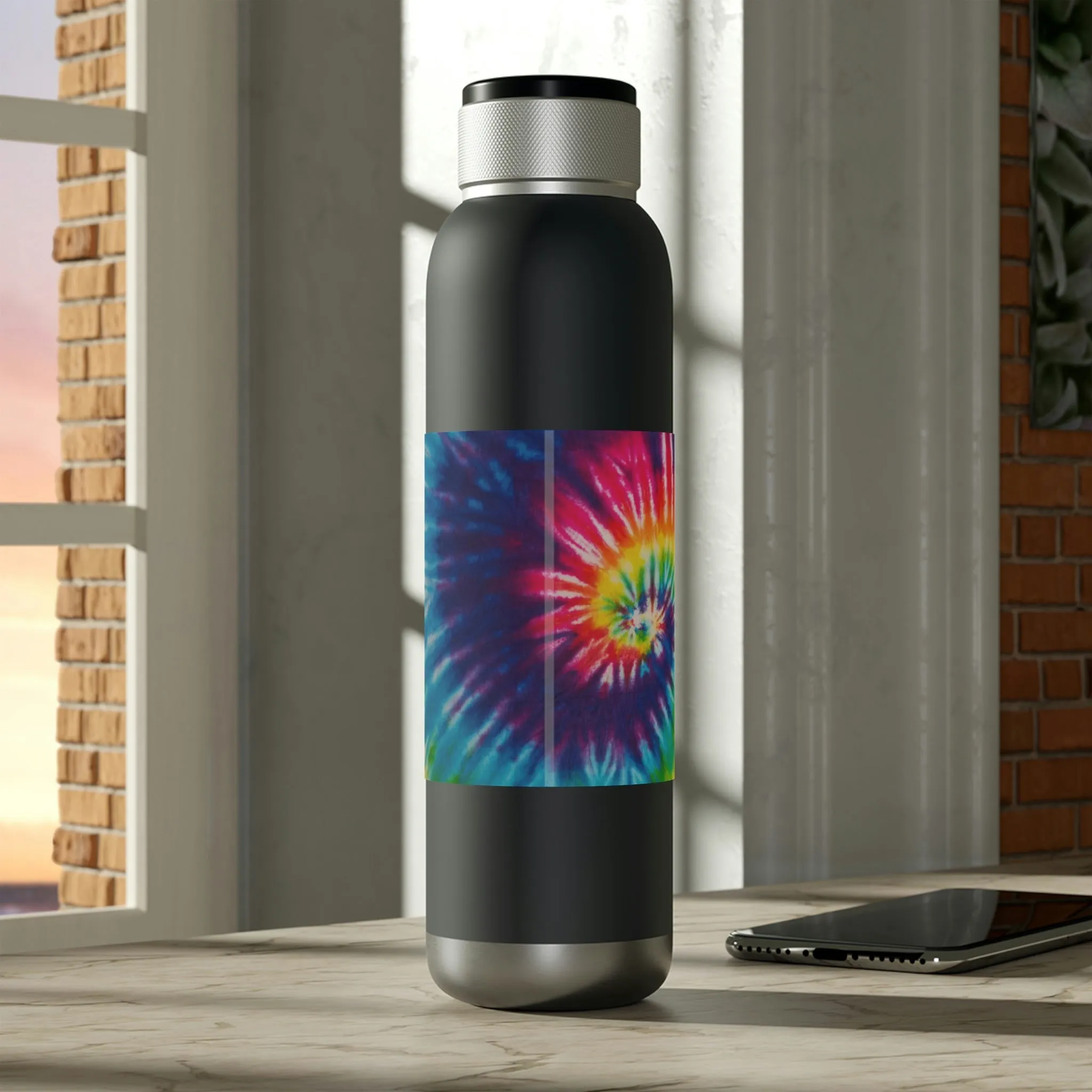 Tie Dye | Soundwave Copper Vacuum Audio Bottle 22oz