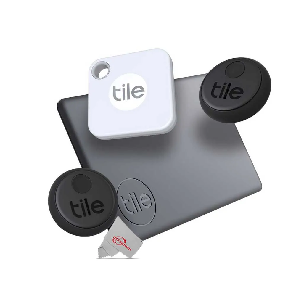 Tile Essentials (2020) 4-pack (1 Mate, 1 Slim, 2 Stickers) - Bluetooth Tracker & Item Locators for Keys, Wallets, Remotes & More; Easily Find All Your Things