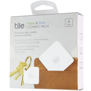 Tile Mate & Slim Combo Pack (4 Tiles) App Tracking Keychain (RT-07004-EU)