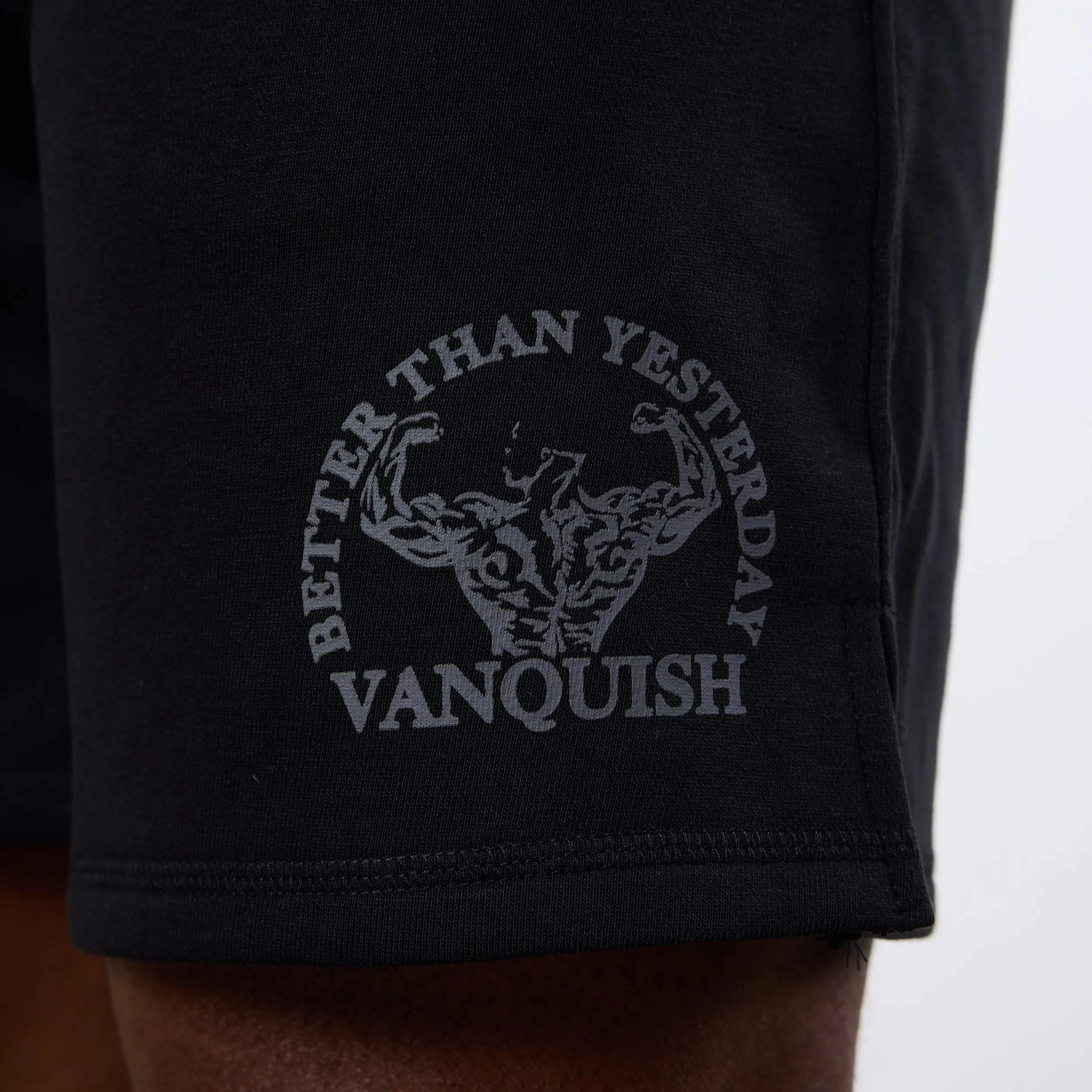 Vanquish Black Unconquerable Strength Wide Leg Shorts