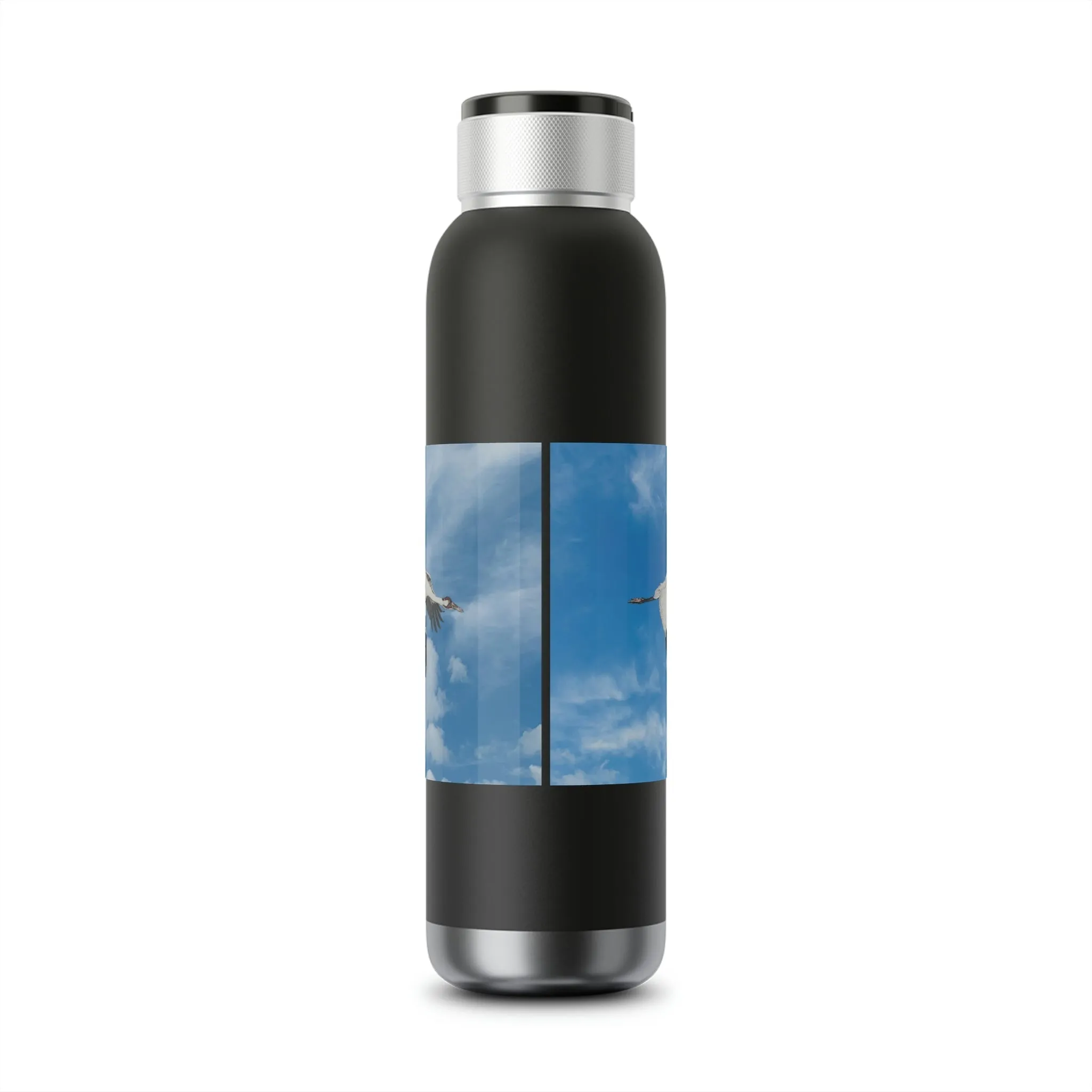 Whooping Cranes in Flight | Soundwave Copper Vacuum Audio Bottle 22oz